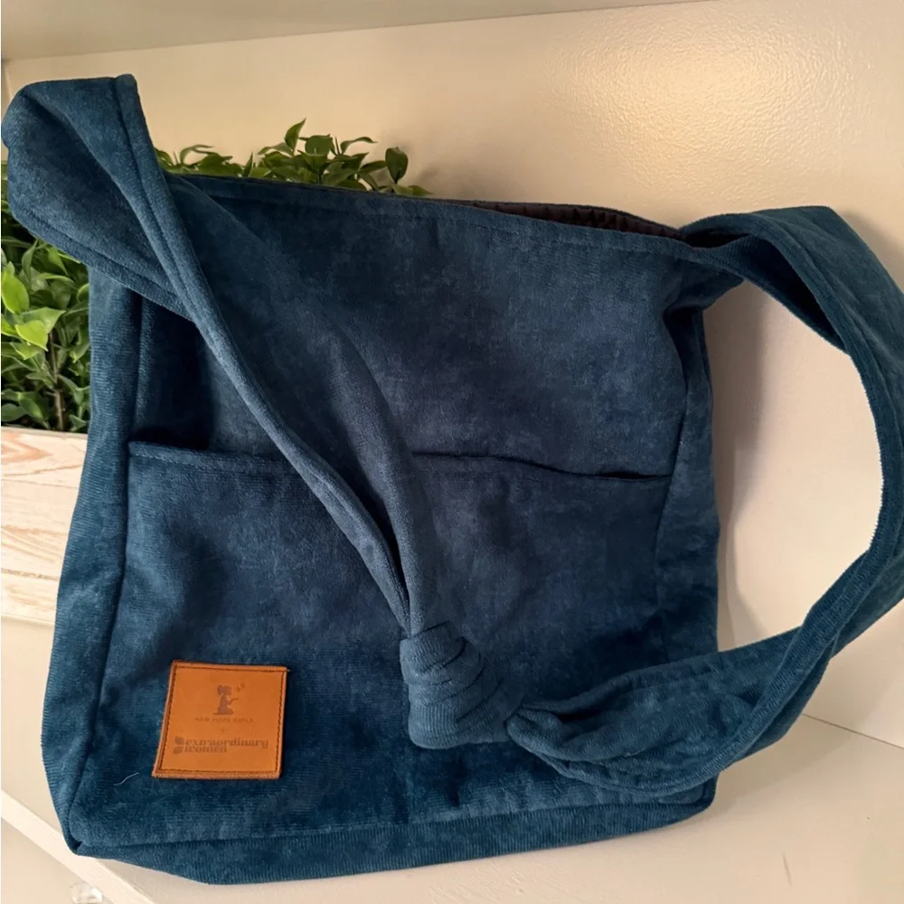 New Hope Girls Hobo Hippie Bag Teal Green Blush Carry Satchel Purse Bag